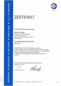 Umweltmanagement Fachkraft